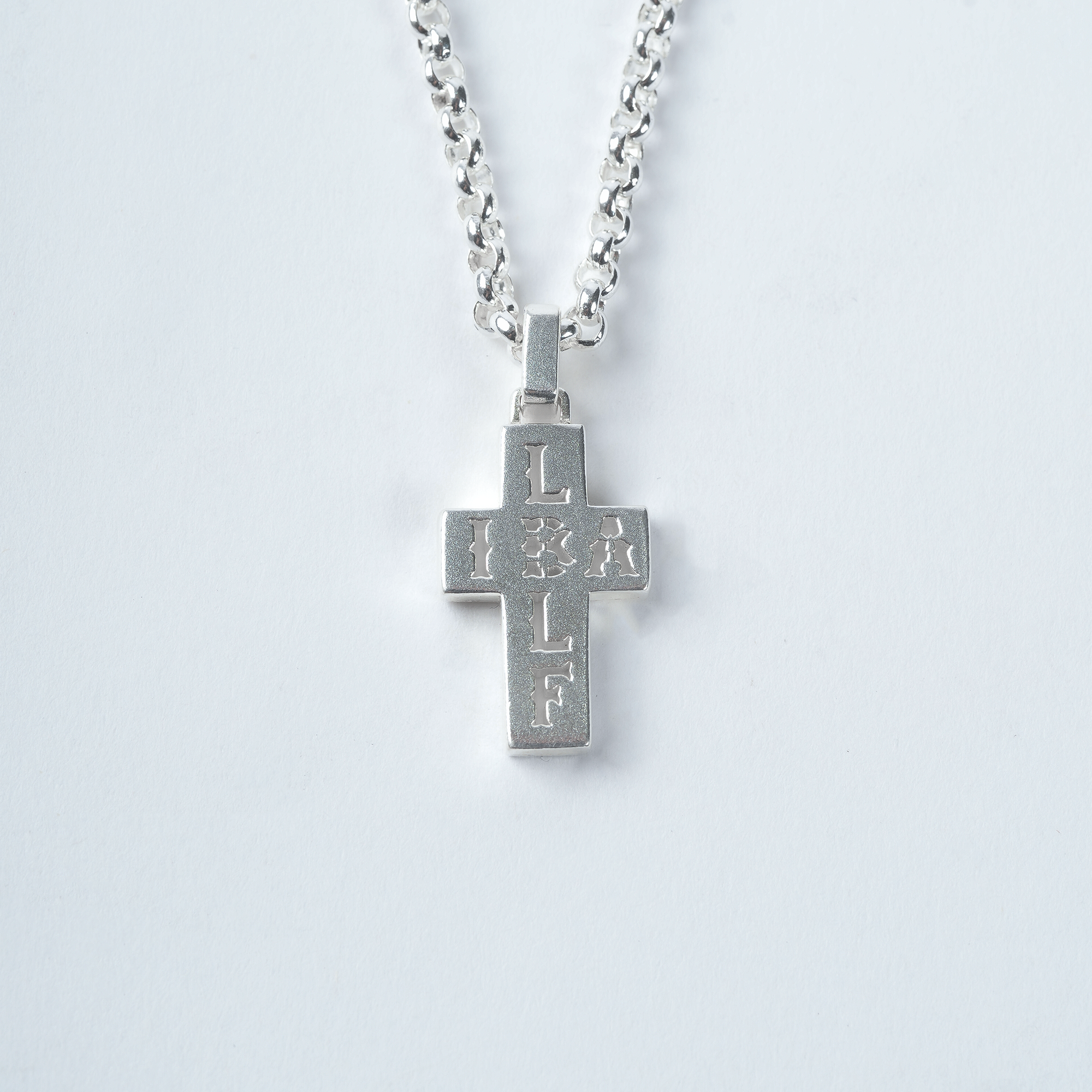 LIBALF リバルフ シルバー スクエア ネックレス LIBALF SILVER NECKLACE - REVERSIBLE PANTHER