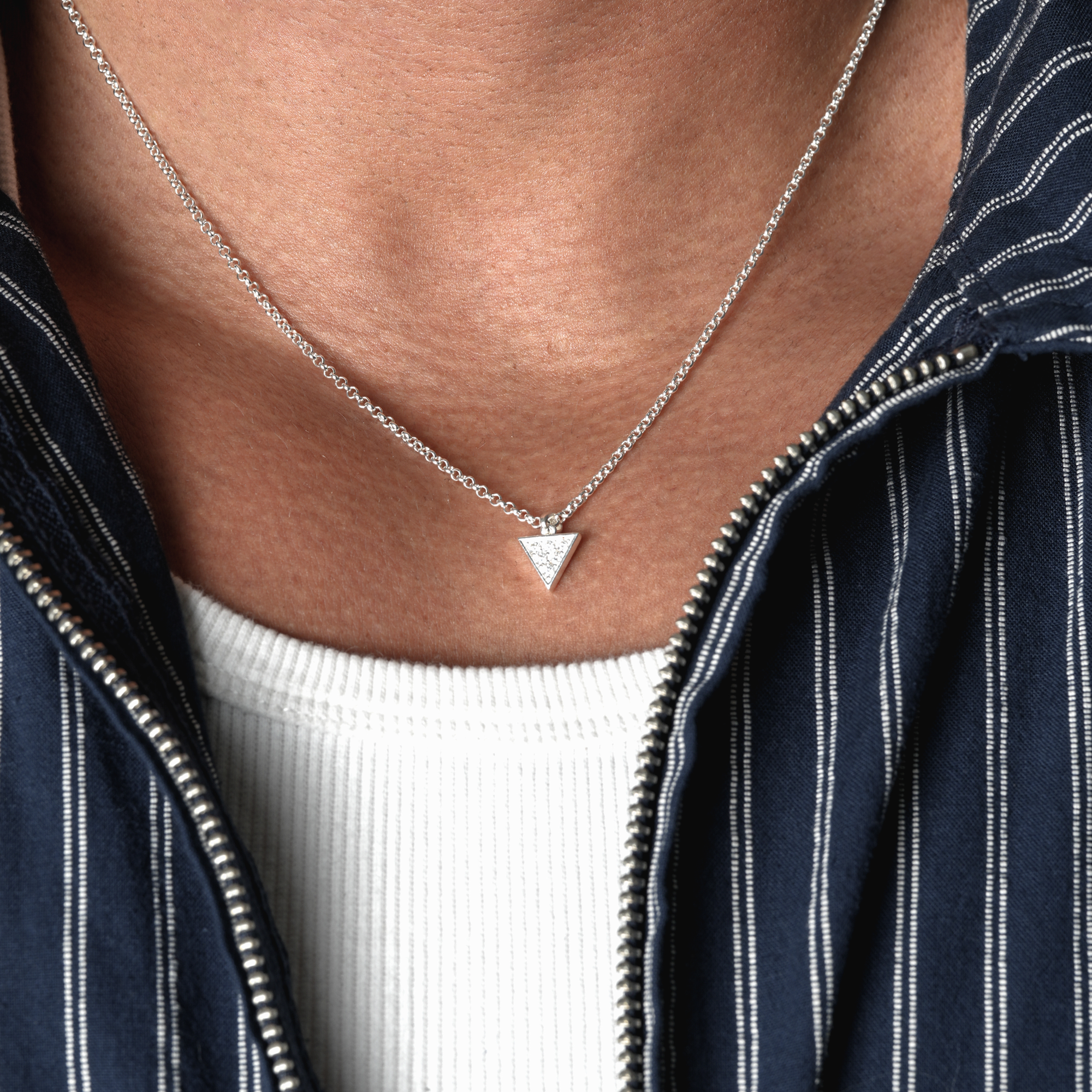 MOISSANITE NECKLACE –TRIANGLE–