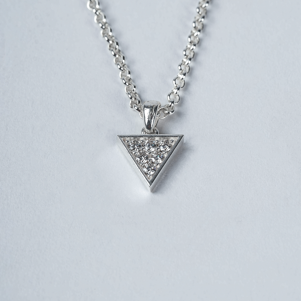 MOISSANITE NECKLACE –TRIANGLE–